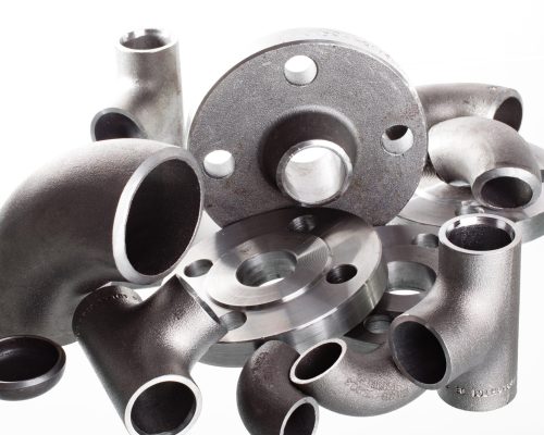 Steel,Welding,Fittings,On,Group.,Flanges,,Elbow,,Tees,And,Plug